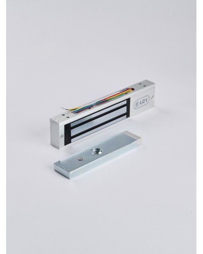 R-Lock RL-EM180-LSS - Электромагнитный замкок, 180кг, DC12/24B, цвет серебристый сатинированный алюминий RAL 7047, два датчика втроены в корпус замка: датчик Холла и магнито-контактный датчик в Хасавюрте Электромагнитные замки Pintop.ru