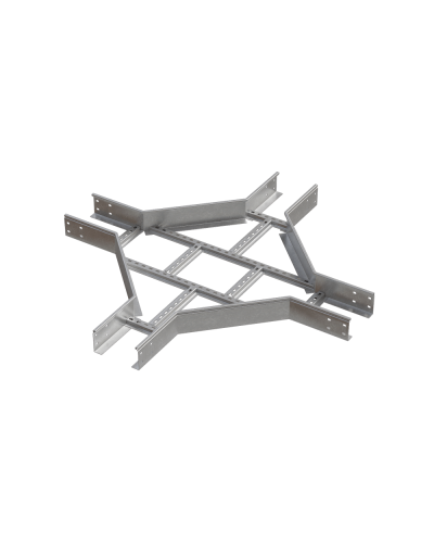 Х-разветвитель лестничный 100х100х1,2 мм HD85 N КМ-профиль (LXD100-100-1.2 HD85 N) в Хасавюрте Аксессуары для лотков Pintop.ru