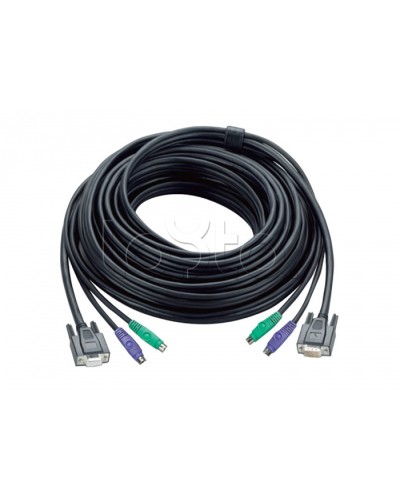 КВМ-кабель с интерфейсами PS/2, VGA (10м) ATEN 2L-1010P/C в Хасавюрте Видеоусилители, Модуляторы, Делители Pintop.ru