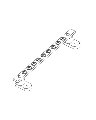 Панель заземления 200 мм / 200 А в Хасавюрте Аксессуары для стоек и шкафов Pintop.ru