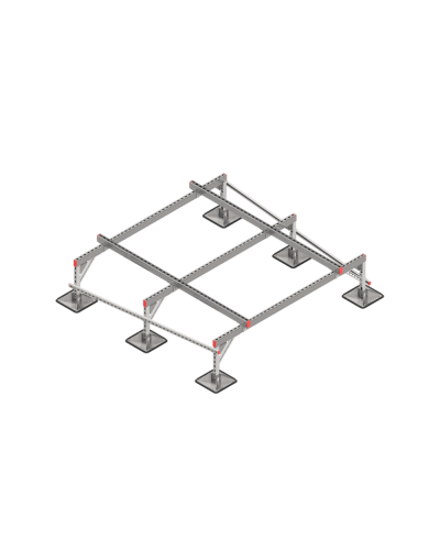 Опорная конструкция для установки оборудования TECHNORAPTOR STEELFOOT 2000х2000 HD КМ-профиль (KM-TR-STF-SSEI-2000-2000 HD) в Хасавюрте Системы видеонаблюдения Pintop.ru