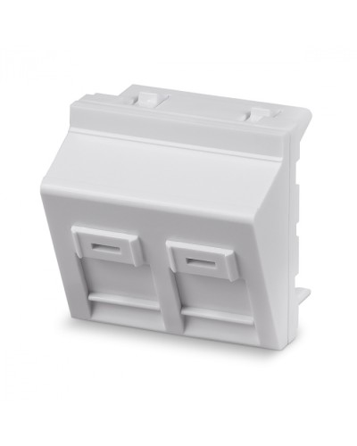 Вставка 45x45 (Mosaic) для 2 модулей формата Keystone Jack, угловая Cabeus (FP-A-45-2M) в Хасавюрте Модули Keystone Pintop.ru