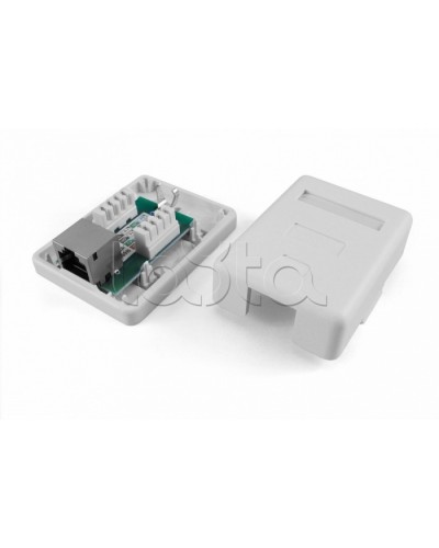 Розетка компьютерная RJ-45(8P8C) Hyperline SB1-1-8P8C-C5e-SH-WH в Хасавюрте Розетки компьютерные и телефонные Pintop.ru