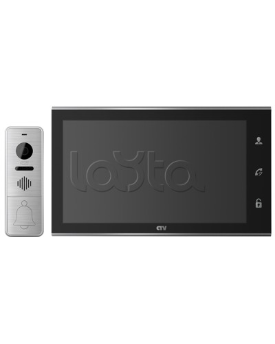 Комплектвидеодомофона CTV-DP4105AHD (черный) в Хасавюрте Комплекты домофонов Pintop.ru
