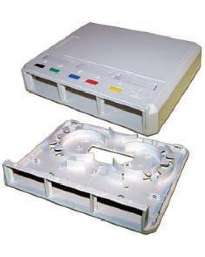 Коробка настенная оптическая на 3 модульные вставки, белая LANMASTER LAN-MB-3FO-WH в Хасавюрте Распределительные коробки Pintop.ru