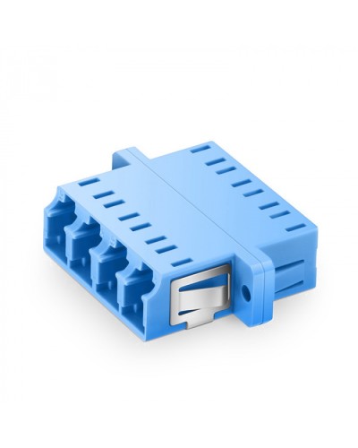 Оптический адаптер OS2, квадро LC, с фланцами, синий Eurolan (36A-S2-4L-02BU) в Хасавюрте Проходные адаптеры и розетки оптические Pintop.ru
