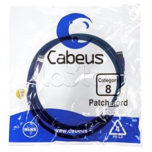 Патч-корд S/FTP Cabeus PC-SSTP-RJ45-Cat.8-10m-LSZH