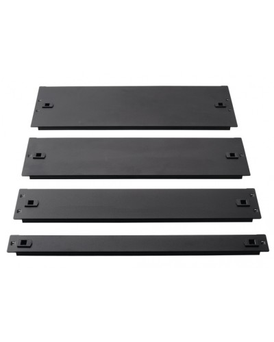 Фальш-панель металлическая 19 2U, быстросъемная, черная LANMASTER LAN-DC-TLMFP-2U в Хасавюрте Аксессуары для стоек и шкафов Pintop.ru