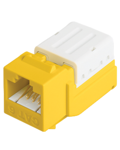 Модуль-вставка NIKOMAX (NMC-KJUE2-FT-YL) в Хасавюрте Модули Keystone Pintop.ru