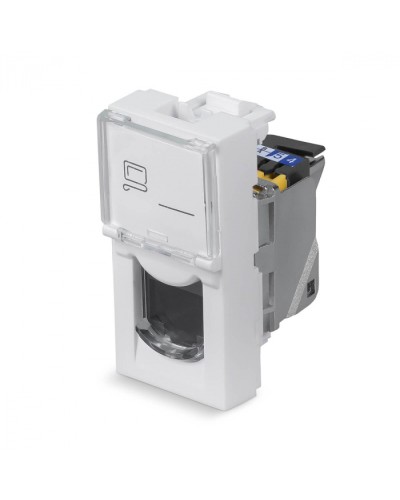 Модуль Keystone Jack RJ-45(8P8C), 180 градусов, категория 6a, экран. Cabeus (KJ-RJ45-Cat.6a-SH-180T-FP-L-22,5) в Хасавюрте Модули Keystone Pintop.ru