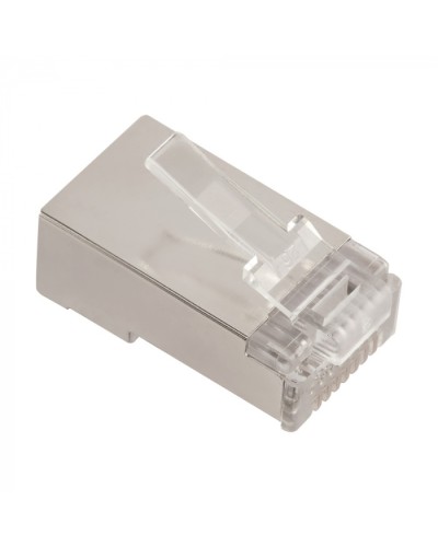 Коннектор RJ45 тип EZ, 8P8C, STP, Cat.5e, универсальный, 50 микрон,100 шт. LANMASTER (LAN-EZ45-8P8C/S5E-100) в Хасавюрте Коннекторы и разъемы Pintop.ru