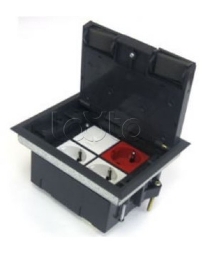 Люк в пол на 4 модуля (45х45 мм), с суппортом и коробкой, стальной Экопласт 70040 в Хасавюрте Системы лючков и колонн Pintop.ru