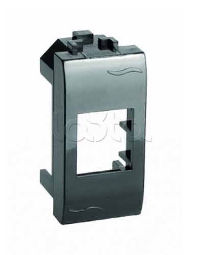 Адаптер для информационных разъемов Keystone, черный, 1мод. DKC (77607N) в Хасавюрте Аксессуары для стоек и шкафов Pintop.ru