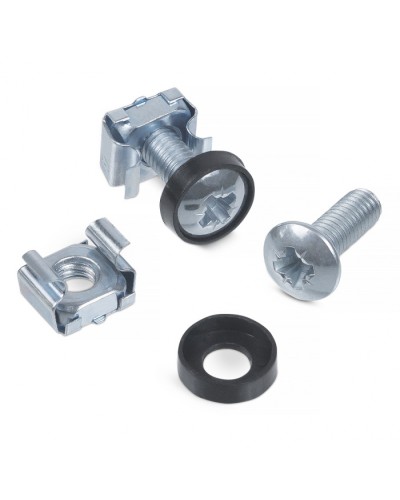 Комплект винт M6, квадратная гайка, шайба для крепления 19 оборудования в Хасавюрте Расходные материалы для шкафов и стоек Pintop.ru