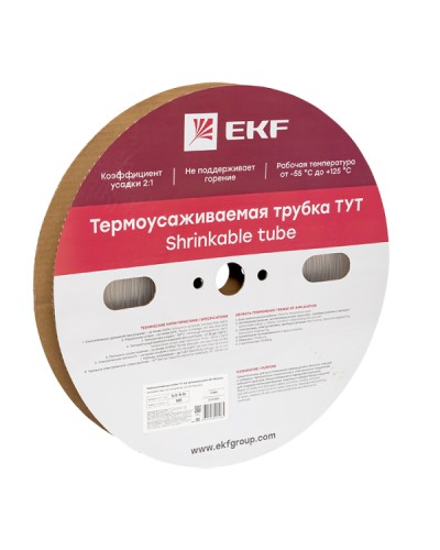 Термоусаживаемая трубка ТУТ 4/2 прозрачная рулон EKF PROxima (tut-4-tr) в Хасавюрте Аксессуары для кабель-канала Pintop.ru