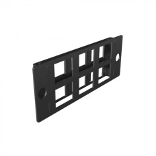 Сменная планка для установки 6 keystone модулей для оптического кросса MPO/MTP Cabeus (FO-FP-6KJ-MPO-BK)