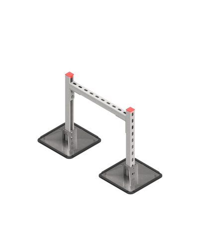 Опорная конструкция для горизонтальных прямоугольных воздуховодов и металлических лотков кабеленесущих систем TECHNORAPTOR STEELFOOT 500х500 HD КМ-профиль (KM-TR-STF-SSHRAD-500-500 HD) в Хасавюрте Системы видеонаблюдения Pintop.ru