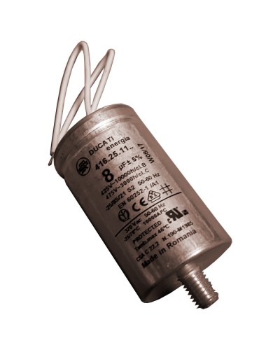 Конденсатор 8 мкФ с гибкими выводами и болтом Came 119RIR339 в Хасавюрте Запчасти для шлагбаумов и автоматики Pintop.ru