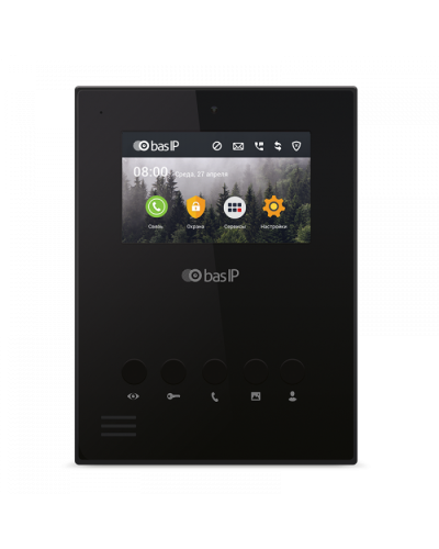 Видеодомофон BAS-IP AU-04LAF BLACK в Хасавюрте Абонентские IP устройства Pintop.ru