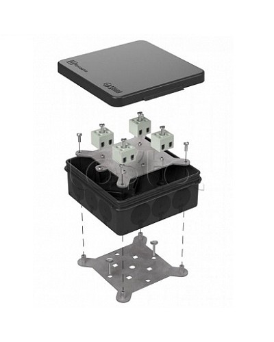Коробка огнестойкая для о/п двухкомпонентная 60-0303-9005-FR2.5-8 Е15-Е120 100х100х40 Промрукав (60-0303-9005-FR2.5-8) в Хасавюрте Огнестойкие кабельные линии Pintop.ru