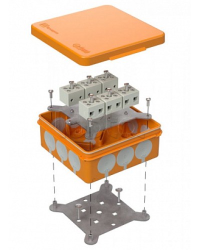 Коробка огнестойкая для о/п двухкомпонентная Е15-Е120 100х100х40 Промрукав (60-0303-FR6.0-12) в Хасавюрте Огнестойкие кабельные линии Pintop.ru