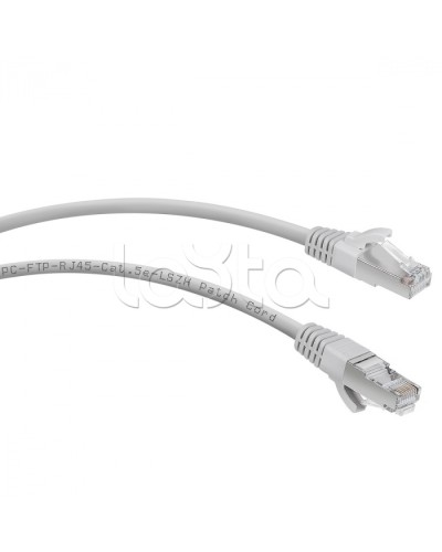 Патч-корд FTP, категория 5е, 1 м, LSZH, экранированный, серый Cabeus PC-FTP-RJ45-Cat.5e-1m-LSZH в Хасавюрте Патчкорды (медные) Pintop.ru