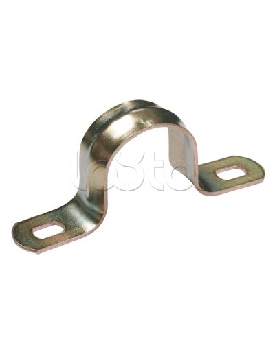 Скоба двухлапковая для крепления металлорукава d21-22 IEK (CMAT11-21-100) в Хасавюрте Держатели, клипсы, скобы Pintop.ru