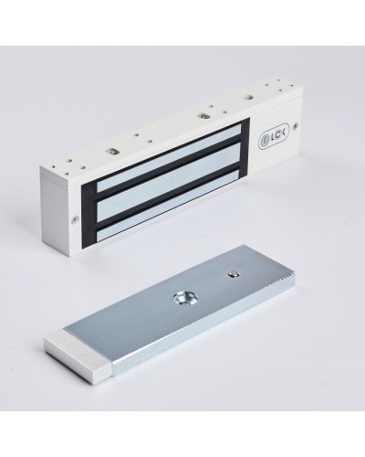 R-Lock RL-EM350-LSW - Электромагнитный замкок, 350кг, DC12/24B, цвет белый, RAL9016(белый), два датчика втроены в корпус замка: датчик Холла и магнито-контактный датчик в Хасавюрте Электромагнитные замки Pintop.ru