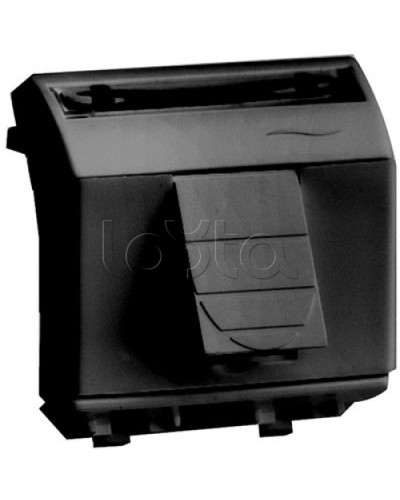 Компьютерная розетка RJ-45, кат.6A 8P8C, Hyperline, Dual IDC: 110&Krone Brava, черн., 2мод DKC 77679N в Хасавюрте Розетки компьютерные и телефонные Pintop.ru