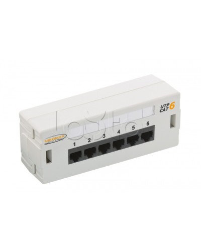 Патч-панель 19, 6xRJ45 NIKOMAX (NMC-WP06UE2-GY) в Хасавюрте Патч панель Pintop.ru