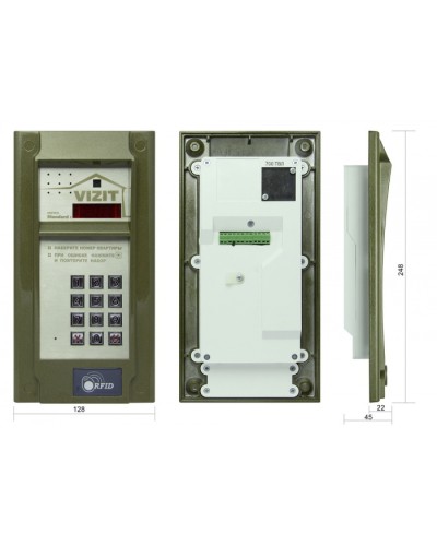 Блок вызова до 200 абонентов Vizit БВД-N201FCP в Хасавюрте Блоки вызова многоабонентные Pintop.ru