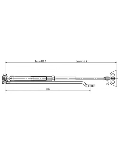 Рычаг удлиненный Vizit Рычаг-503 LONG в Хасавюрте Дополнительное оборудование для СКУД Pintop.ru