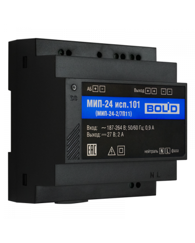 Модуль источника питания Болид МИП-24 исп.101 (МИП-24-2/7П11) в Хасавюрте Охранно-пожарное оборудование Pintop.ru