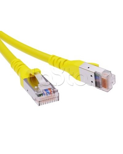 Патч-корд экранированный CAT6A SF/UTP 4х2, LSZH, желтый, 0.5м DKC RN6ASF4505YL в Хасавюрте Патчкорды (медные) Pintop.ru
