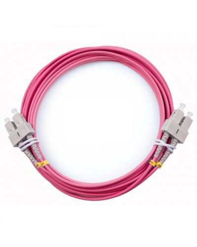 Шнур оптический duplex SC-SC 50/125 mm OM4 5м LSZH Cabeus FOP-50-OM4-SC-SC-5m в Хасавюрте Патч-корды оптические Pintop.ru
