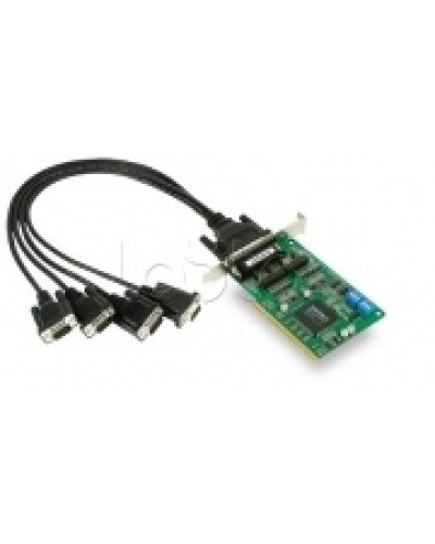 Плата 4-х портовая промышленная RS-232/422/485 для шины Universal PCI + кабель Moxa CP-134U-DB9M в Хасавюрте Сетевые карты Pintop.ru