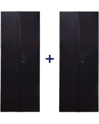 Комплект дверей 42U, 800 мм, черный, передняя - распашная металл, задняя - распашная металл TWT TWT-CBB-DR42-8x-S-M1 в Хасавюрте Аксессуары для стоек и шкафов Pintop.ru