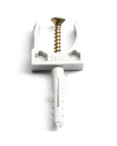 Держатель с защелкой и дюбелем, д.25 мм DKC 51325R5 в Хасавюрте Держатели, клипсы, скобы Pintop.ru