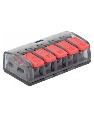 Клемма СМК 221-415 5 отверстий 0.2-4.0 мм2 (50шт.) EKF PROxima (plc-smk-221-415) в Хасавюрте Клеммные колодки Pintop.ru