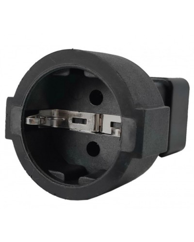 Адаптер переходной, розетка Schuko - вилка C20, 220В, 16А, черный LANMASTER (LAN-PPS/20-BK) в Хасавюрте Проходные адаптеры и розетки оптические Pintop.ru
