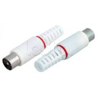 Разъем штекер TV без пайки Белый (100шт/уп) PROCONNECT 05-2041-2