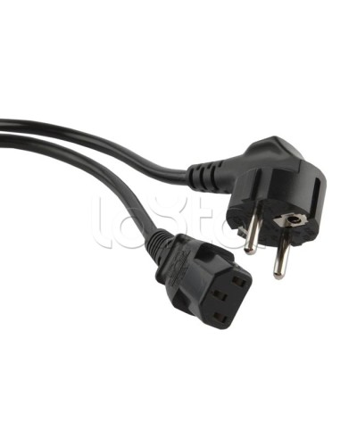 Кабель питания 1,0 м Hyperline PWC-IEC13-SHM-1.0-BK в Хасавюрте Патч-корды и пигтейлы Pintop.ru