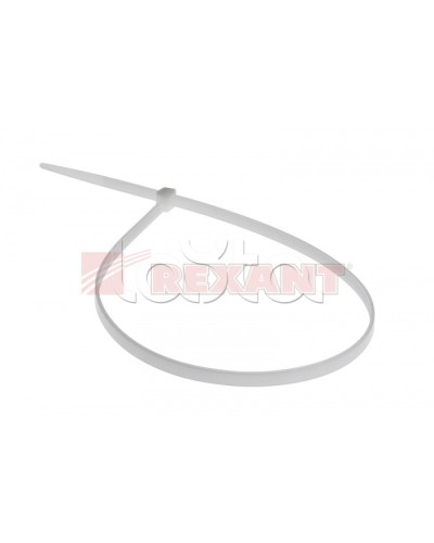 Хомут-стяжка нейлоновый 5х500 мм белый (100шт/уп) REXANT 07-0500 в Хасавюрте Стяжки-хомуты Pintop.ru