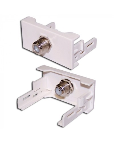 Вставка Mosaic 22.5x45 с RF-адаптером F-81, белая LANMASTER (LAN-WA-LP-RF-WH) в Хасавюрте Коннекторы и разъемы Pintop.ru