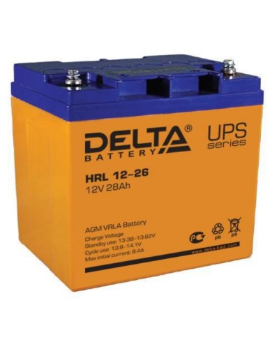 Аккумулятор свинцово-кислотный Delta HRL АКБ 12 - 26 в Хасавюрте Электротехническое оборудование Pintop.ru