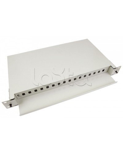 Бокс оптический 19, 1U на 16 SC/2xLC портов Cabeus ODF-19-16-SC в Хасавюрте Кросс оптический Pintop.ru