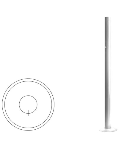 Стойка ограждения базовая с отверстием под фиксатор (антик серебро) Oxgard в Хасавюрте Ограждения Pintop.ru