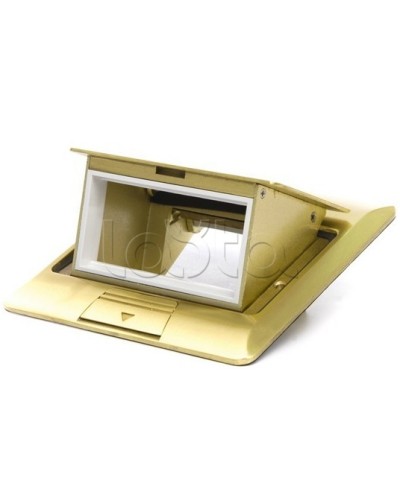 Люк в пол на 1.5 модуля (45х45мм), латунь Экопласт 70016 в Хасавюрте Системы лючков и колонн Pintop.ru