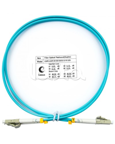 Патч-корд волоконно-оптический MM 50/125 duplex LC-LC LSZH (1м) Cabeus FOP-50-LC-LC-1m в Хасавюрте Патч-корды оптические Pintop.ru