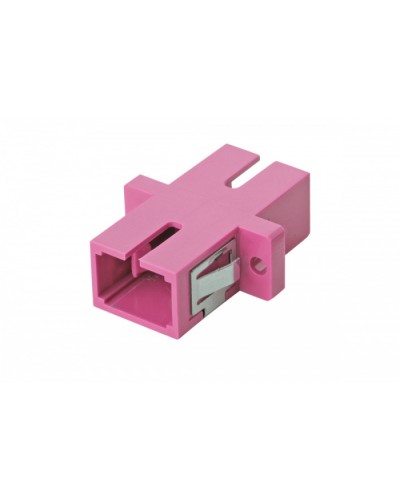 Оптический адаптер OM4, симплекс SC, с фланцами, пурпурный Eurolan (36A-40-SC-02MG) в Хасавюрте Проходные адаптеры и розетки оптические Pintop.ru